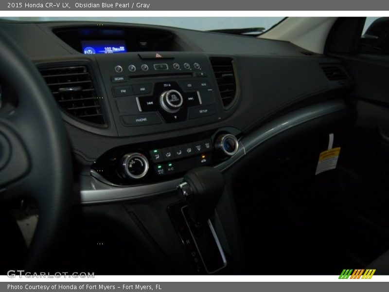 Obsidian Blue Pearl / Gray 2015 Honda CR-V LX
