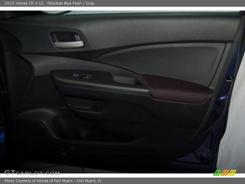Obsidian Blue Pearl / Gray 2015 Honda CR-V LX