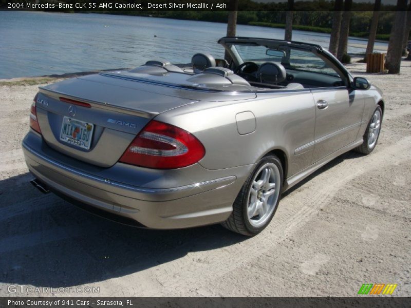 Desert Silver Metallic / Ash 2004 Mercedes-Benz CLK 55 AMG Cabriolet