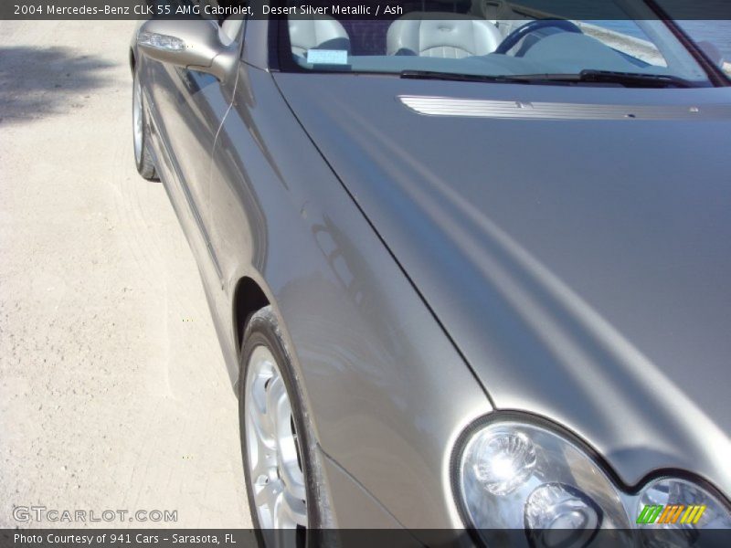 Desert Silver Metallic / Ash 2004 Mercedes-Benz CLK 55 AMG Cabriolet