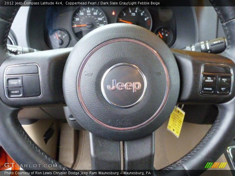 Copperhead Pearl / Dark Slate Gray/Light Pebble Beige 2012 Jeep Compass Latitude 4x4