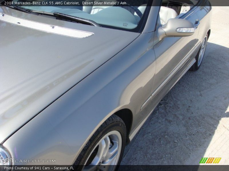 Desert Silver Metallic / Ash 2004 Mercedes-Benz CLK 55 AMG Cabriolet