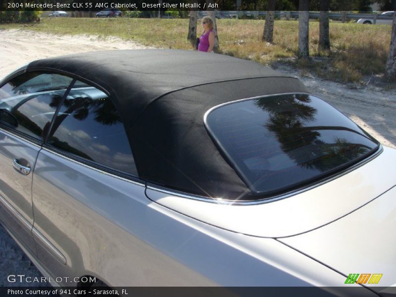 Desert Silver Metallic / Ash 2004 Mercedes-Benz CLK 55 AMG Cabriolet
