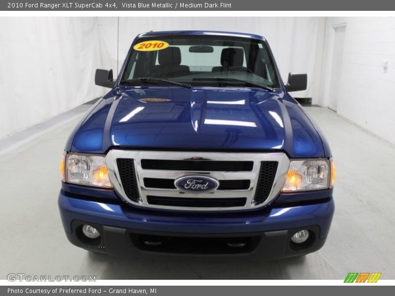 Vista Blue Metallic / Medium Dark Flint 2010 Ford Ranger XLT SuperCab 4x4