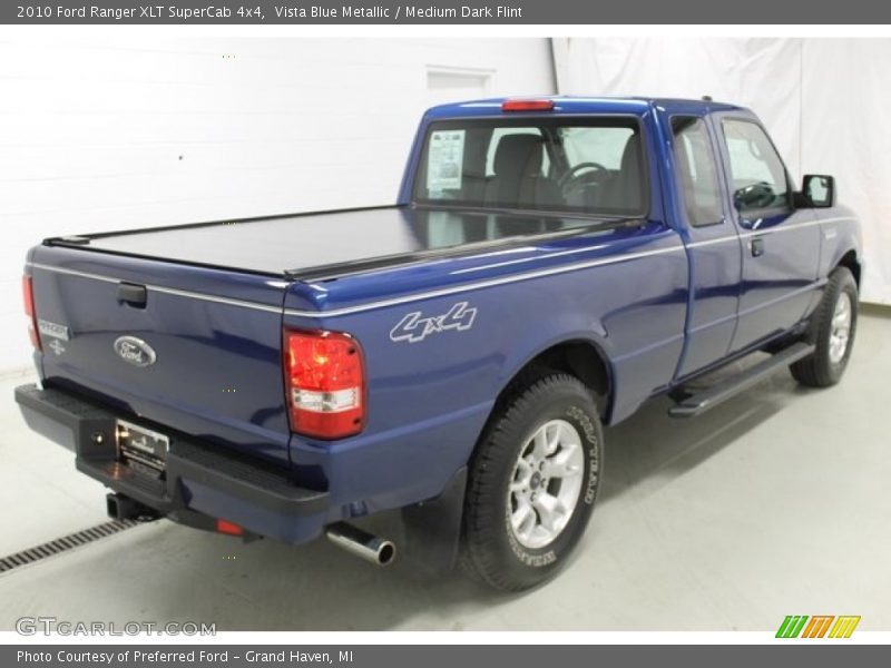 Vista Blue Metallic / Medium Dark Flint 2010 Ford Ranger XLT SuperCab 4x4