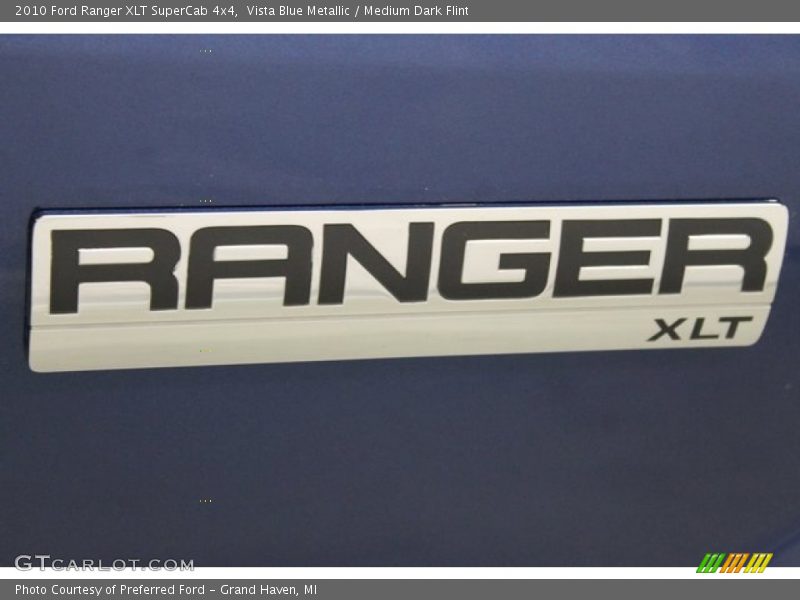 Vista Blue Metallic / Medium Dark Flint 2010 Ford Ranger XLT SuperCab 4x4