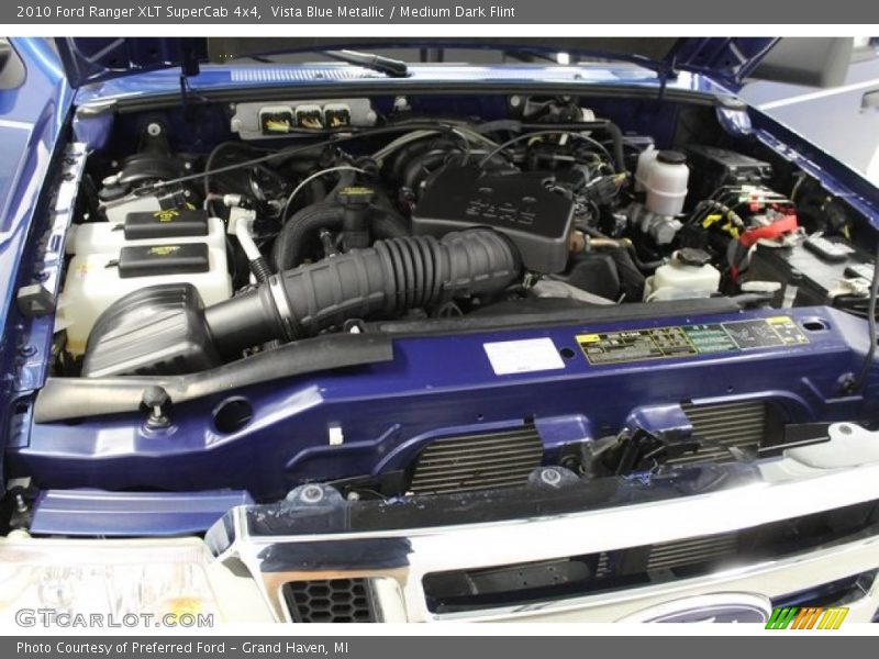 Vista Blue Metallic / Medium Dark Flint 2010 Ford Ranger XLT SuperCab 4x4