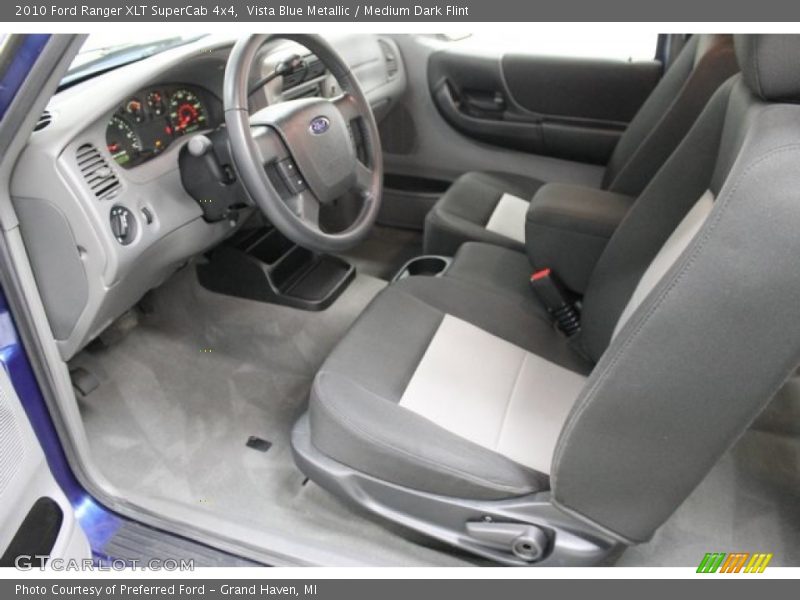 Vista Blue Metallic / Medium Dark Flint 2010 Ford Ranger XLT SuperCab 4x4