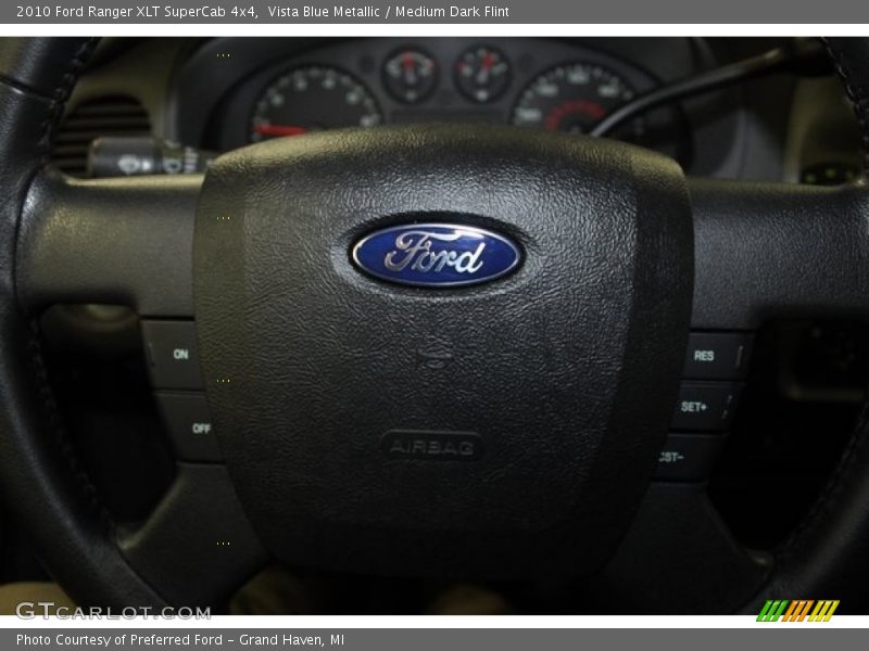 Vista Blue Metallic / Medium Dark Flint 2010 Ford Ranger XLT SuperCab 4x4