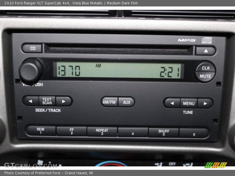 Vista Blue Metallic / Medium Dark Flint 2010 Ford Ranger XLT SuperCab 4x4