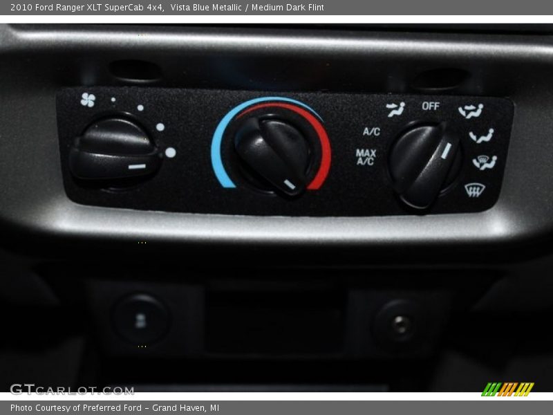 Vista Blue Metallic / Medium Dark Flint 2010 Ford Ranger XLT SuperCab 4x4
