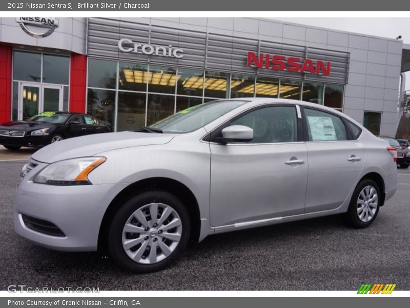 Brilliant Silver / Charcoal 2015 Nissan Sentra S