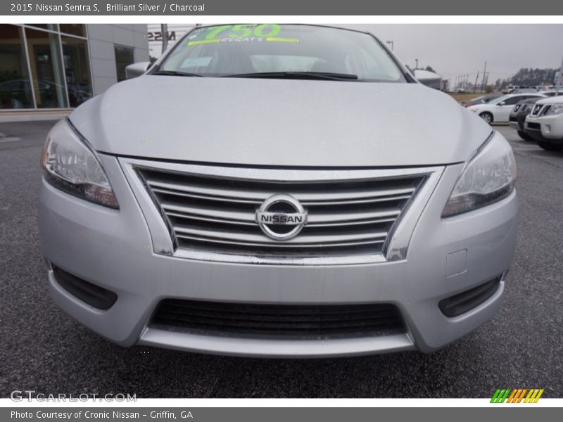 Brilliant Silver / Charcoal 2015 Nissan Sentra S