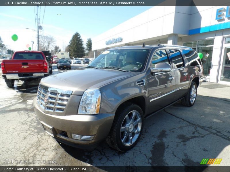 Mocha Steel Metallic / Cashmere/Cocoa 2011 Cadillac Escalade ESV Premium AWD