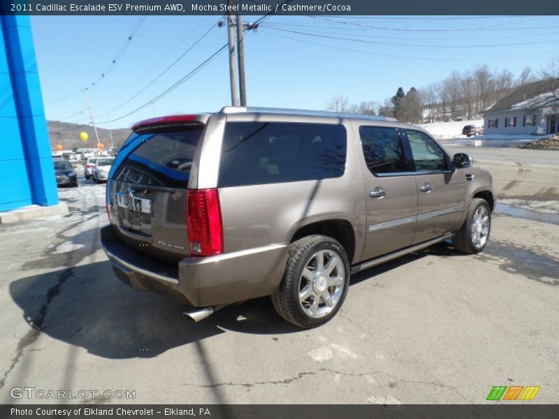 Mocha Steel Metallic / Cashmere/Cocoa 2011 Cadillac Escalade ESV Premium AWD
