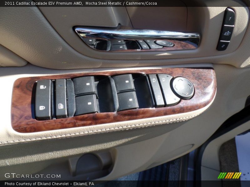 Mocha Steel Metallic / Cashmere/Cocoa 2011 Cadillac Escalade ESV Premium AWD