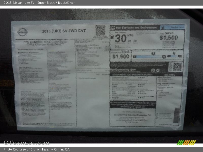 Super Black / Black/Silver 2015 Nissan Juke SV