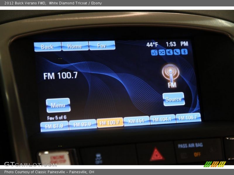White Diamond Tricoat / Ebony 2012 Buick Verano FWD