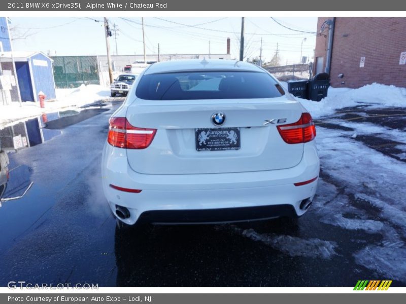 Alpine White / Chateau Red 2011 BMW X6 xDrive35i
