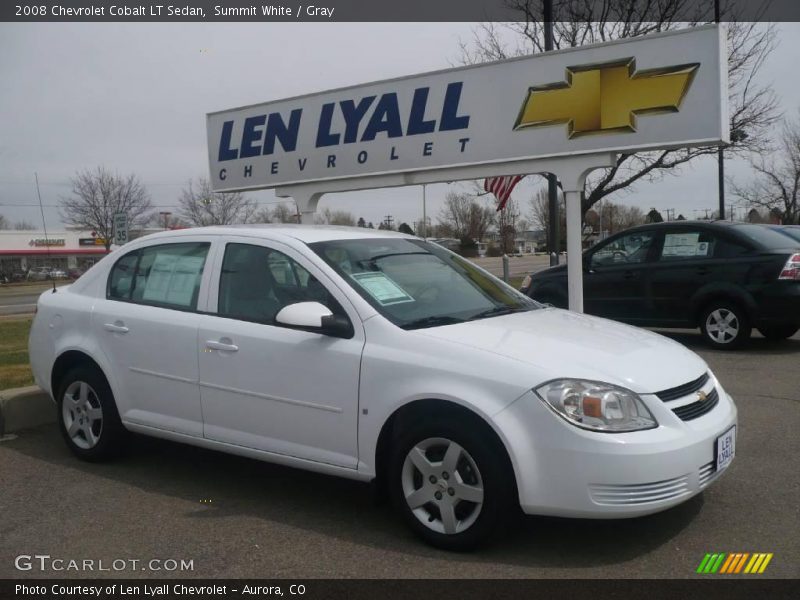 Summit White / Gray 2008 Chevrolet Cobalt LT Sedan