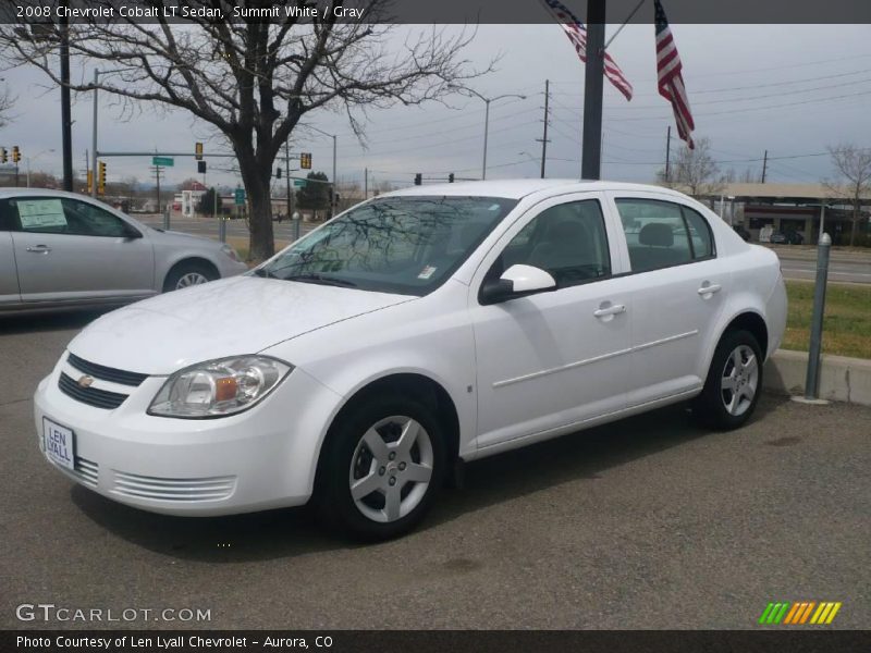 Summit White / Gray 2008 Chevrolet Cobalt LT Sedan