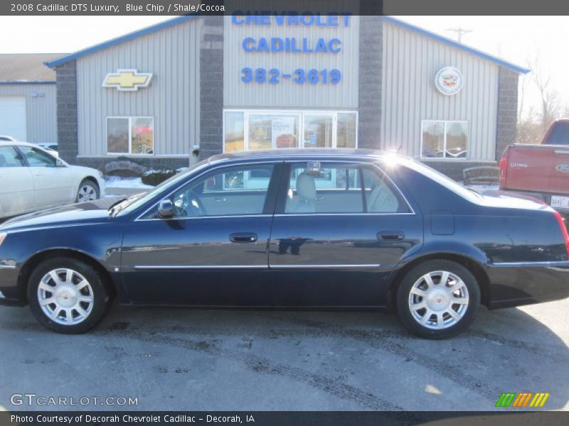 Blue Chip / Shale/Cocoa 2008 Cadillac DTS Luxury
