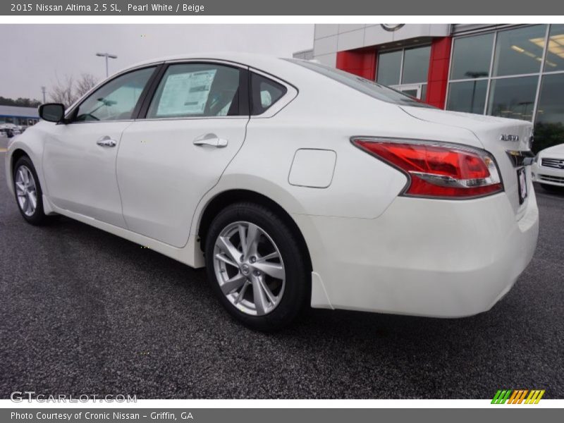 Pearl White / Beige 2015 Nissan Altima 2.5 SL
