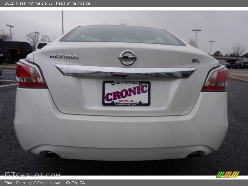 Pearl White / Beige 2015 Nissan Altima 2.5 SL