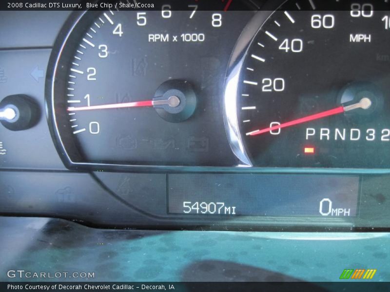 Blue Chip / Shale/Cocoa 2008 Cadillac DTS Luxury