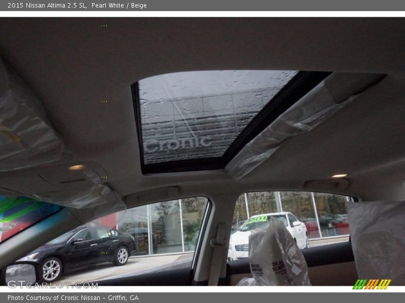 Pearl White / Beige 2015 Nissan Altima 2.5 SL