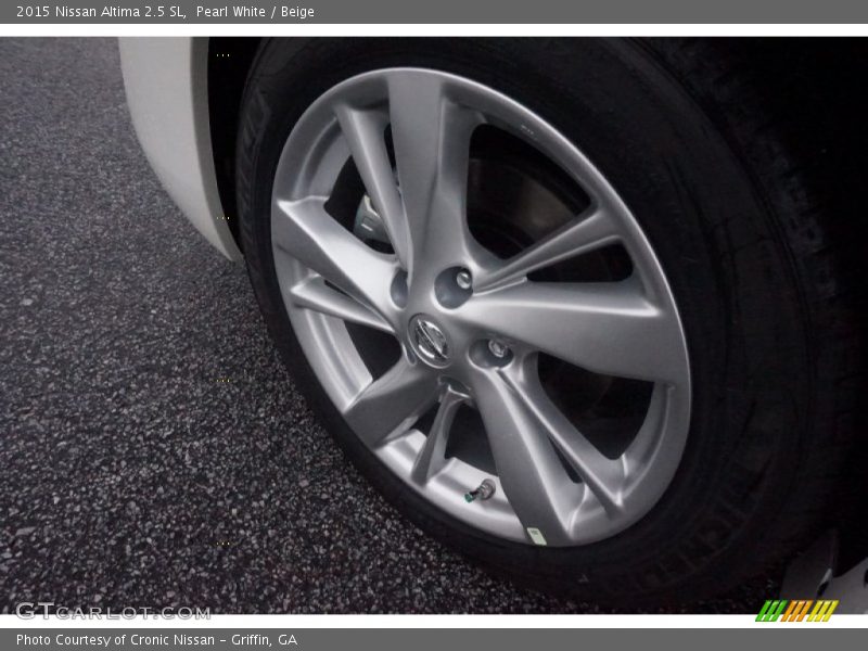Pearl White / Beige 2015 Nissan Altima 2.5 SL