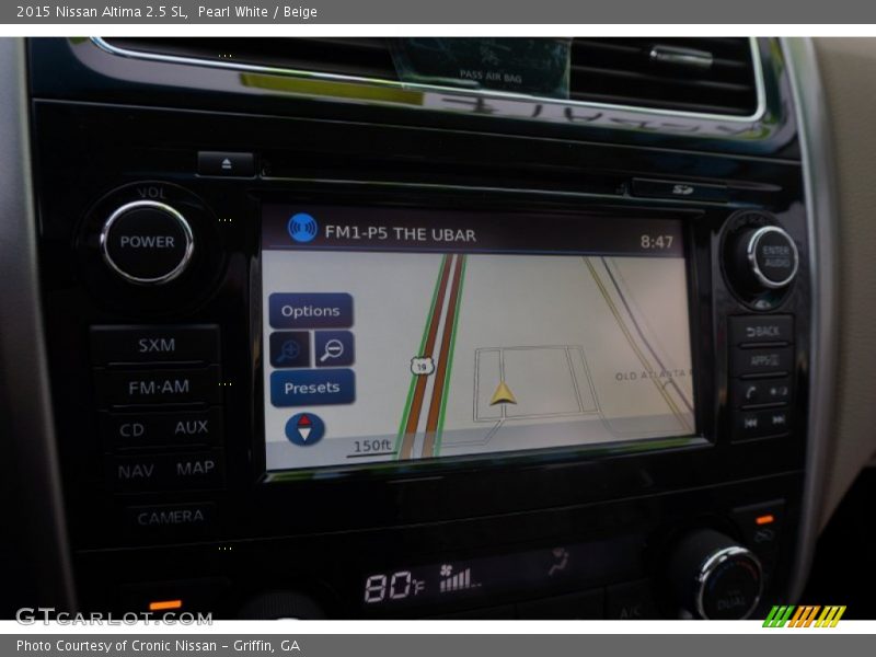 Pearl White / Beige 2015 Nissan Altima 2.5 SL