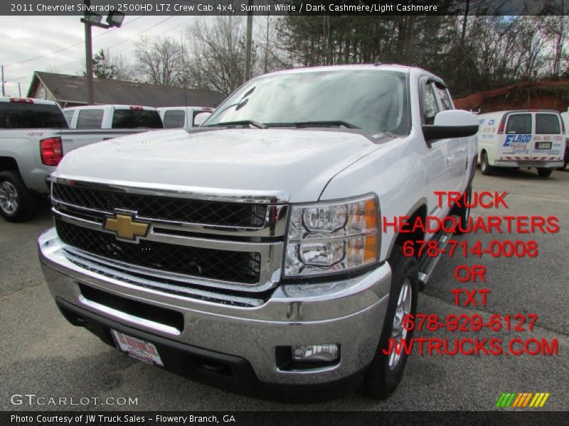Summit White / Dark Cashmere/Light Cashmere 2011 Chevrolet Silverado 2500HD LTZ Crew Cab 4x4