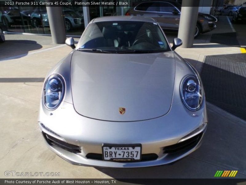 Platinum Silver Metallic / Black 2013 Porsche 911 Carrera 4S Coupe
