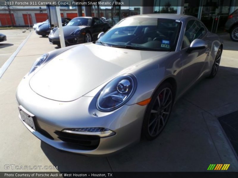 Platinum Silver Metallic / Black 2013 Porsche 911 Carrera 4S Coupe