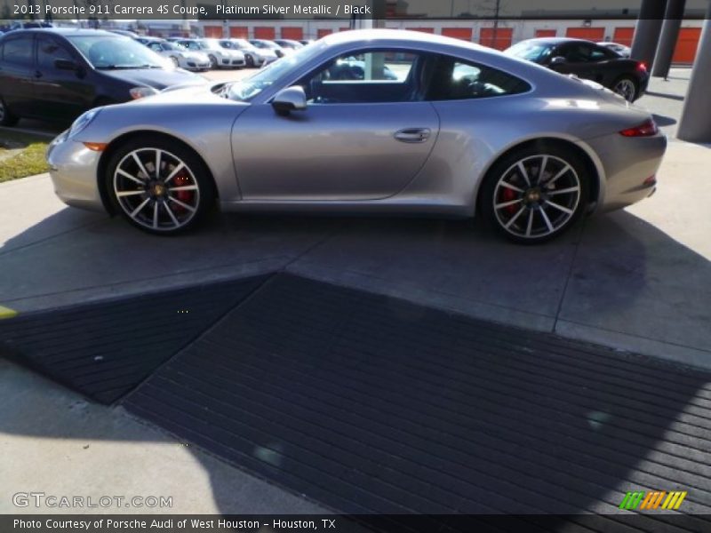 Platinum Silver Metallic / Black 2013 Porsche 911 Carrera 4S Coupe