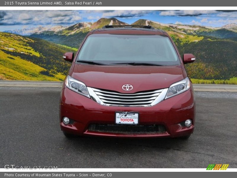 Salsa Red Pearl / Ash 2015 Toyota Sienna Limited AWD