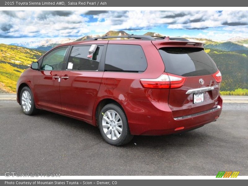 Salsa Red Pearl / Ash 2015 Toyota Sienna Limited AWD