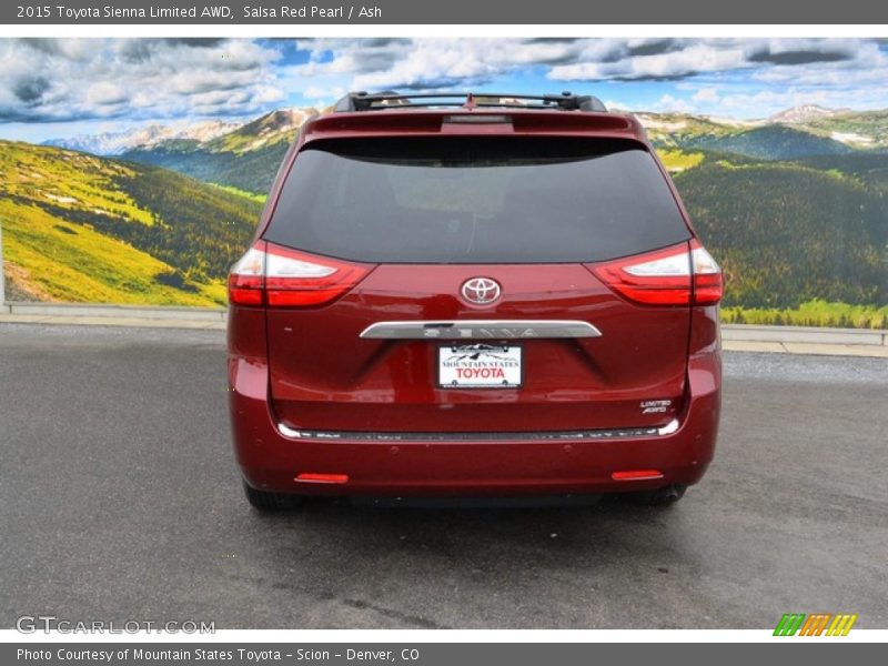 Salsa Red Pearl / Ash 2015 Toyota Sienna Limited AWD