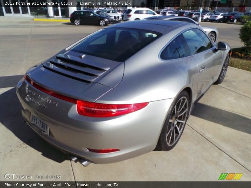 Platinum Silver Metallic / Black 2013 Porsche 911 Carrera 4S Coupe