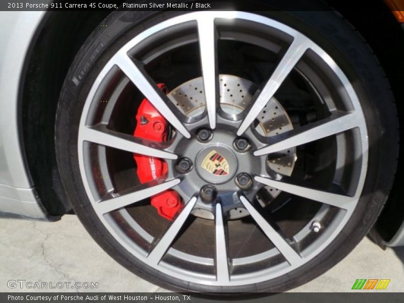 Platinum Silver Metallic / Black 2013 Porsche 911 Carrera 4S Coupe