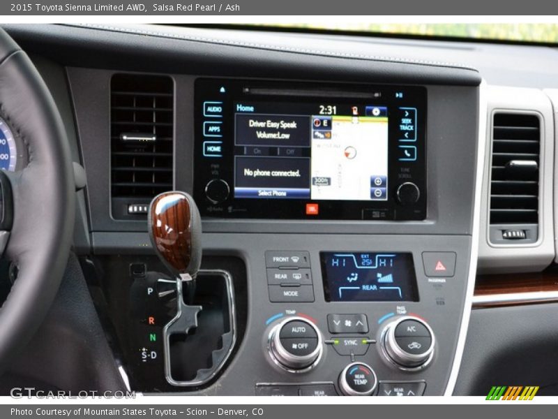 Salsa Red Pearl / Ash 2015 Toyota Sienna Limited AWD