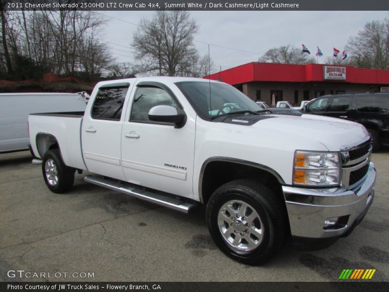Summit White / Dark Cashmere/Light Cashmere 2011 Chevrolet Silverado 2500HD LTZ Crew Cab 4x4