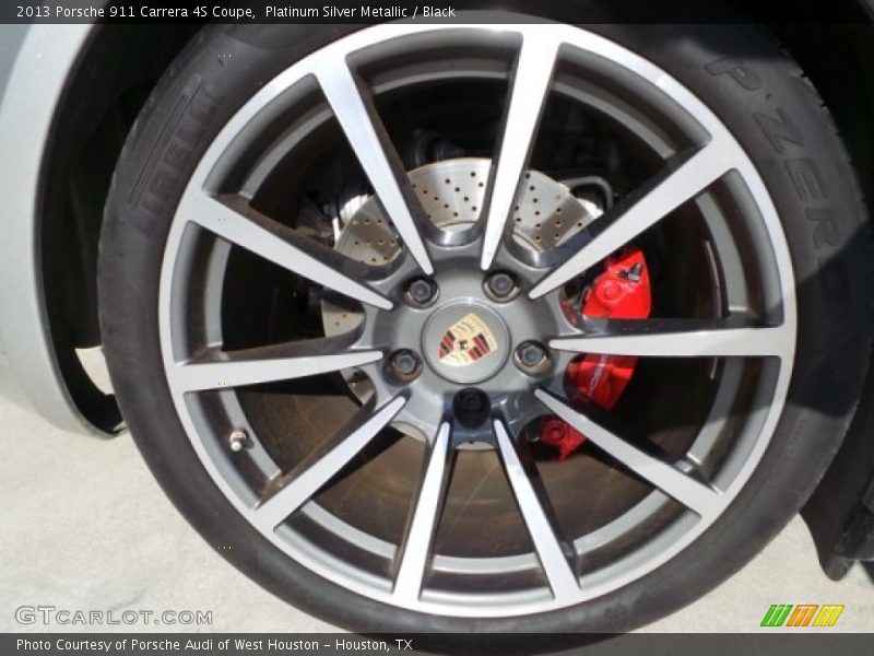 Platinum Silver Metallic / Black 2013 Porsche 911 Carrera 4S Coupe