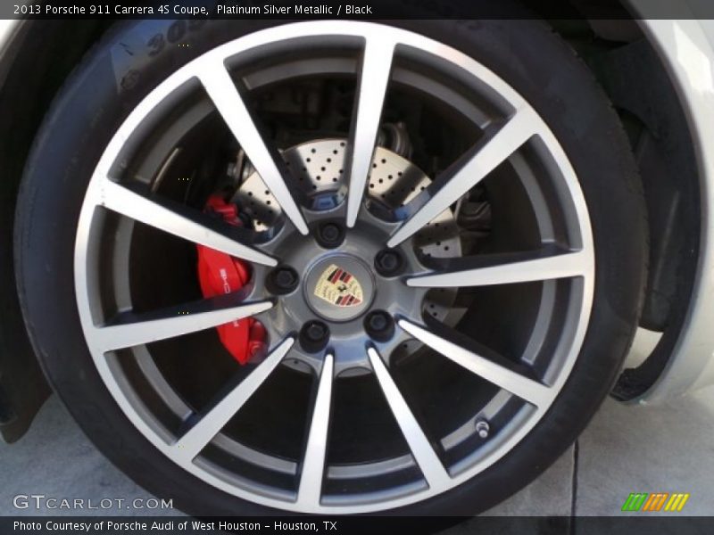 Platinum Silver Metallic / Black 2013 Porsche 911 Carrera 4S Coupe