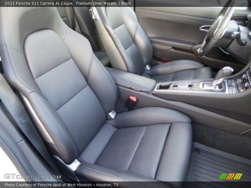 Platinum Silver Metallic / Black 2013 Porsche 911 Carrera 4S Coupe