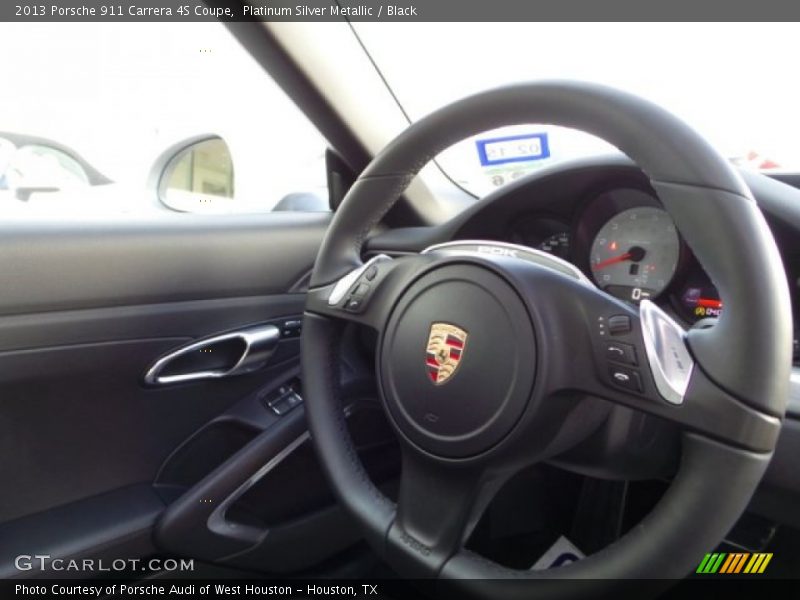 Platinum Silver Metallic / Black 2013 Porsche 911 Carrera 4S Coupe