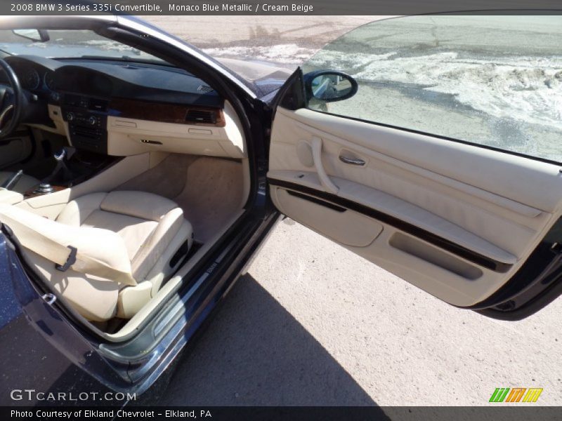 Monaco Blue Metallic / Cream Beige 2008 BMW 3 Series 335i Convertible