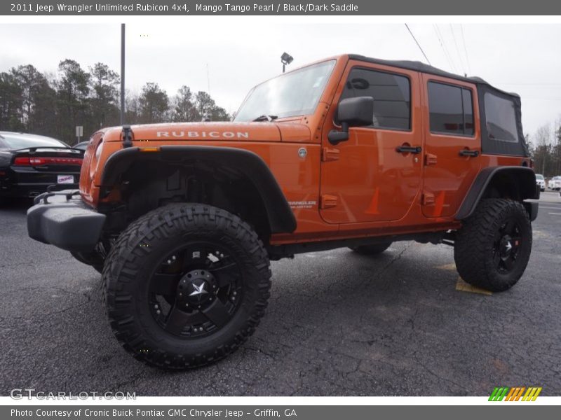 Mango Tango Pearl / Black/Dark Saddle 2011 Jeep Wrangler Unlimited Rubicon 4x4