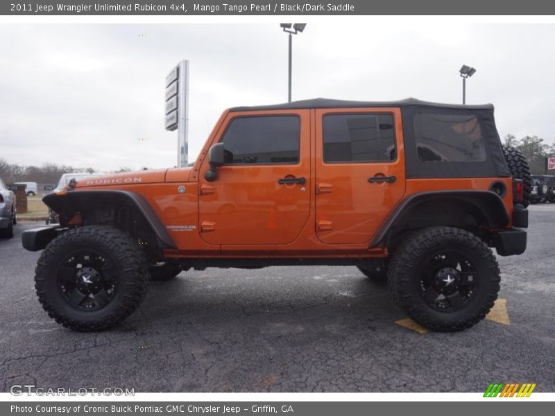 Mango Tango Pearl / Black/Dark Saddle 2011 Jeep Wrangler Unlimited Rubicon 4x4